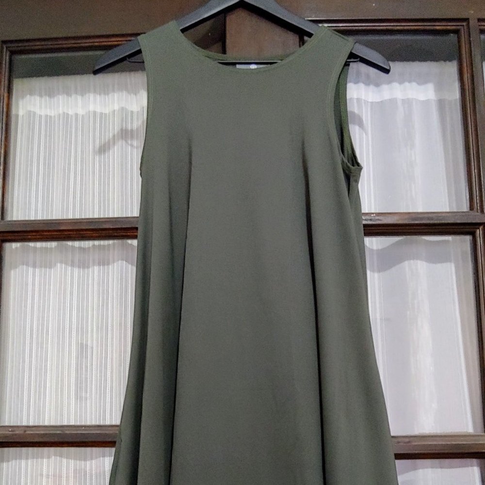 Origamei Olive Green Kiku Dress, M